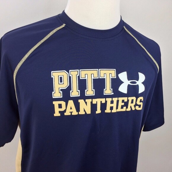Under Armour Men XL Loose Heat Gear Short Sleeve Pitt Panthers - Picture 2 of 5